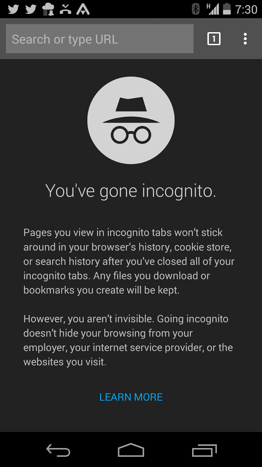 what does google chrome incognito do