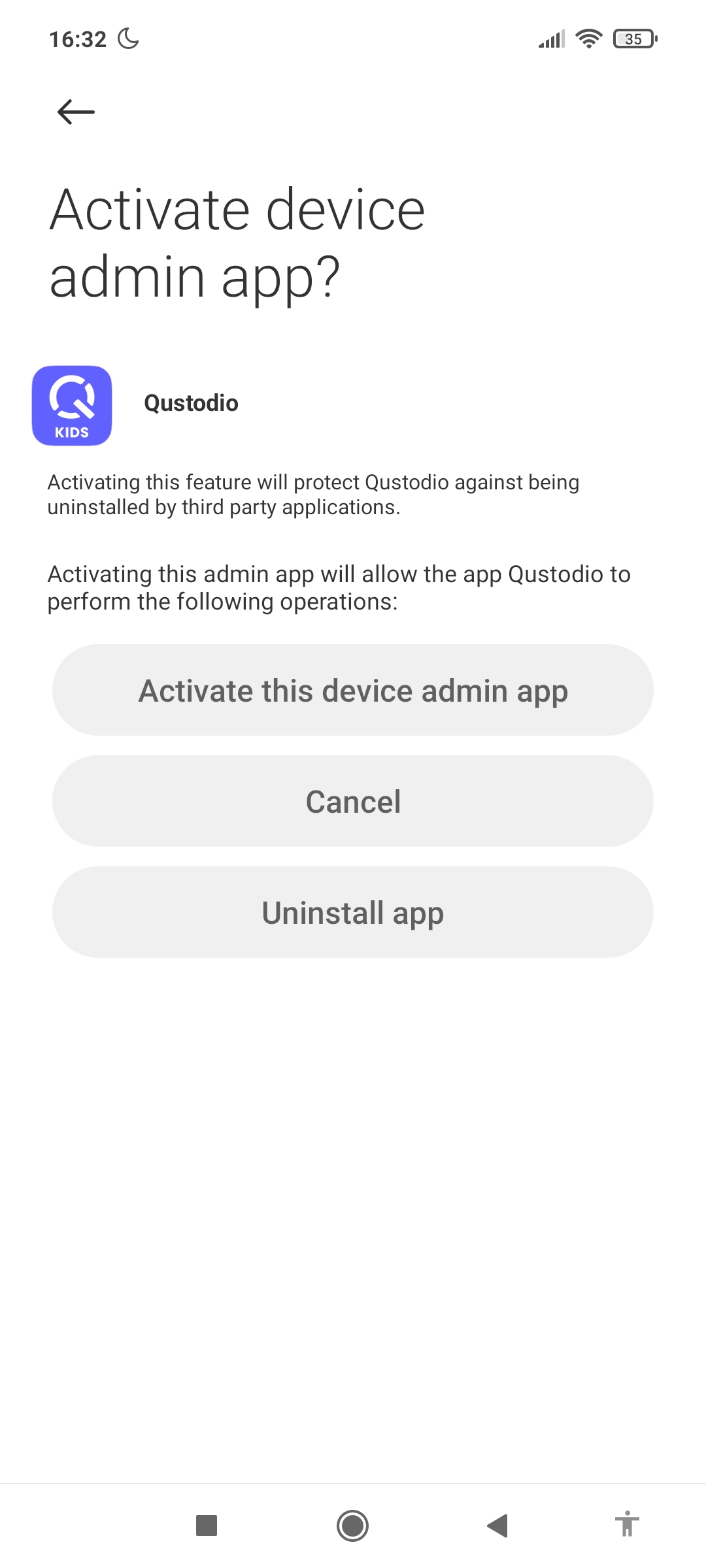 install qustodio android